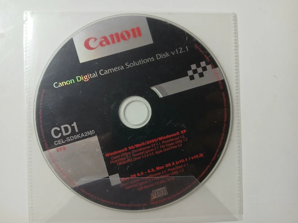 Software CD Canon Digital Camera Solutions Disk v12.1 - CEL-SD9KA2M0 - Image 2 of 2