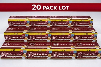 2000 Golden Filter King Size Cigarette Rolling Paper Tubes - image 1 of 4