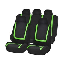 Car Seat Covers Full Set, Breathable Washable Automotive Front and Rear Green