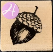Hampton Art Acorn Rubber Stamp