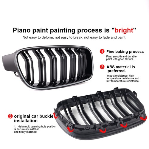LED Light Front Kidney Grille Grill For BMW 3 Series F30 Grille Lights 2012-2019 - Bild 14 von 15