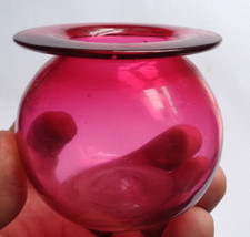 Antique Georgian Early Victorian Glass Leech Pot Jar. Huge Flared Lip & Pontil.