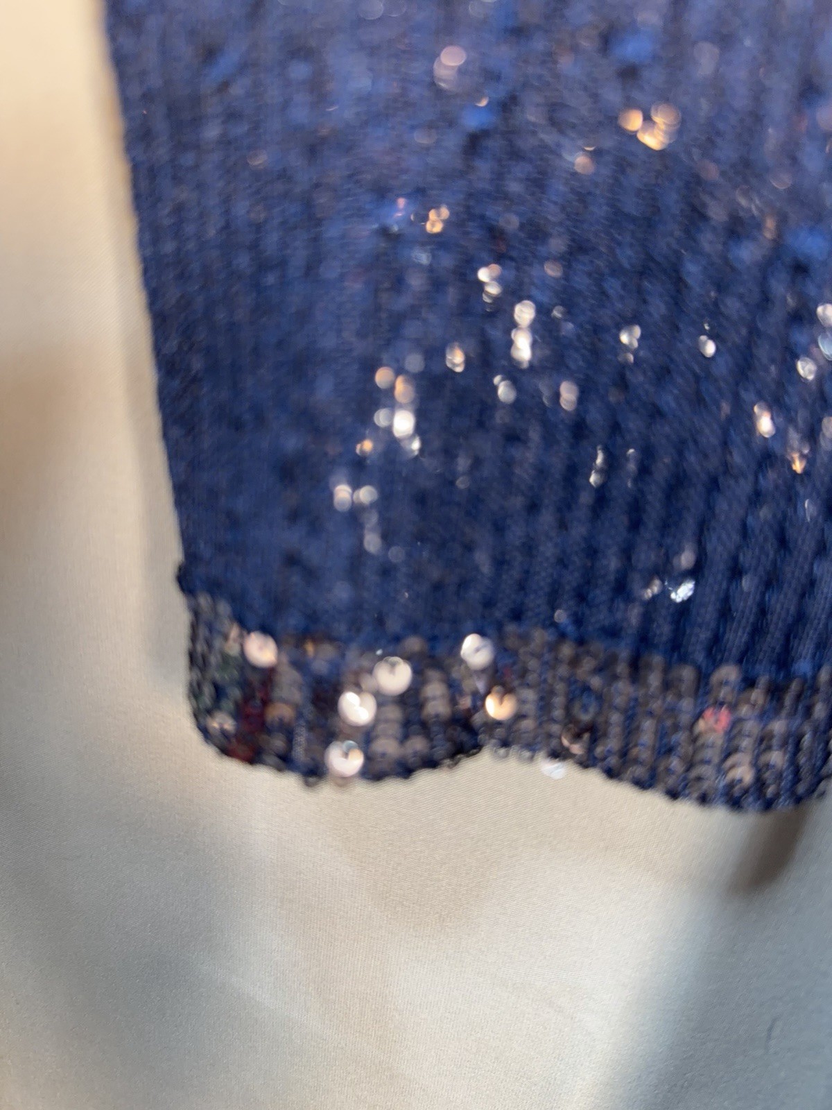 B. Darlin Sequin Bodycon Dress Blue Rose Gold Ombre Long Sleeve Size 5/6