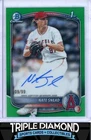 2025 Bowman Draft Chrome 1st Nate Snead Prospect Auto Green Refr #09/99 W208