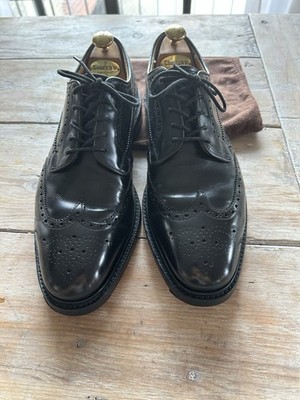 Church's Grafton Black Leather Derby Wingtip Brogue Luxury Shoes