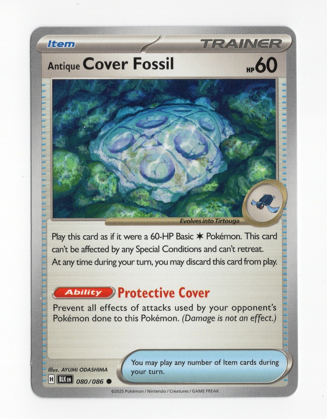 Antique Cover Fossil 80/086 Near Mint  SV: Black Bolt Pokemon TCG 2025