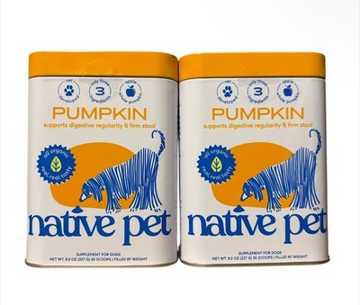 (2 PACK) Native Pet Pumpkin Powder 16 OZ - 60 Scoops Total