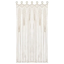 Boho Macrame Window Curtain Room Divider Doorway Curtain 79 x 35 Inches Large...