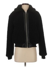 Blank NYC Women Black Faux Fur Jacket XS