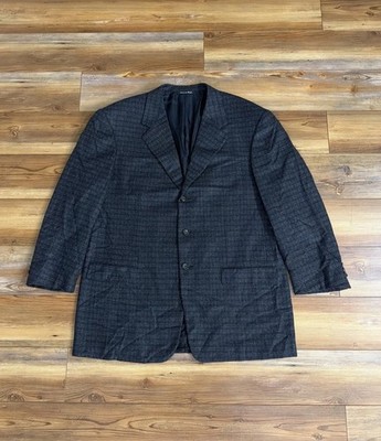 Pal Zileri E. Zegna 100% Cashmere Check Men s Blazer Jacket Size IT 58R 48R US