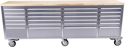Heavy Duty 61'' Tool Chest Cabinet, Mobile Garage Workbench with 24Drawers and Po