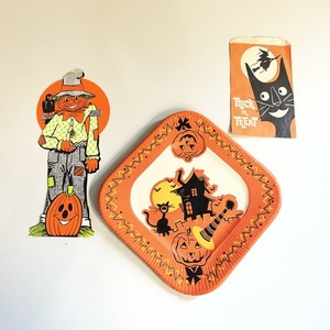 vintage halloween decor lot