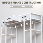 HOMCOM Small Writing Desk, Computer Desk with Fabric Drawers, White — photo 8
