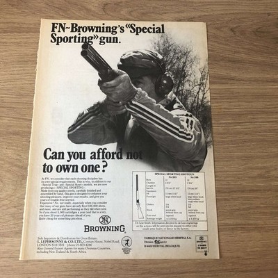 GUNS23 MAGAZINWERBUNG 12X9 FN-BROWNING ''SPECIAL SPORT'' GUN