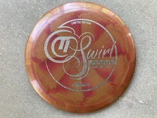 Ledgestone Limited Edition Avenger SS-Swirly Orange & Raspberry w Silver Parquet