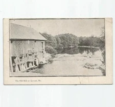 The Old Mill At Levant Maine Antique Postcard View