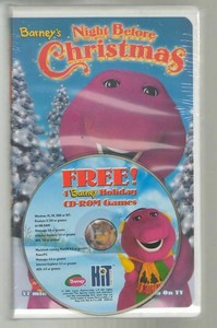 Barney Vhs Movie Night Before Christmas Includes Free Cd Rom 4 Barney Games 45986020345 Ebay
