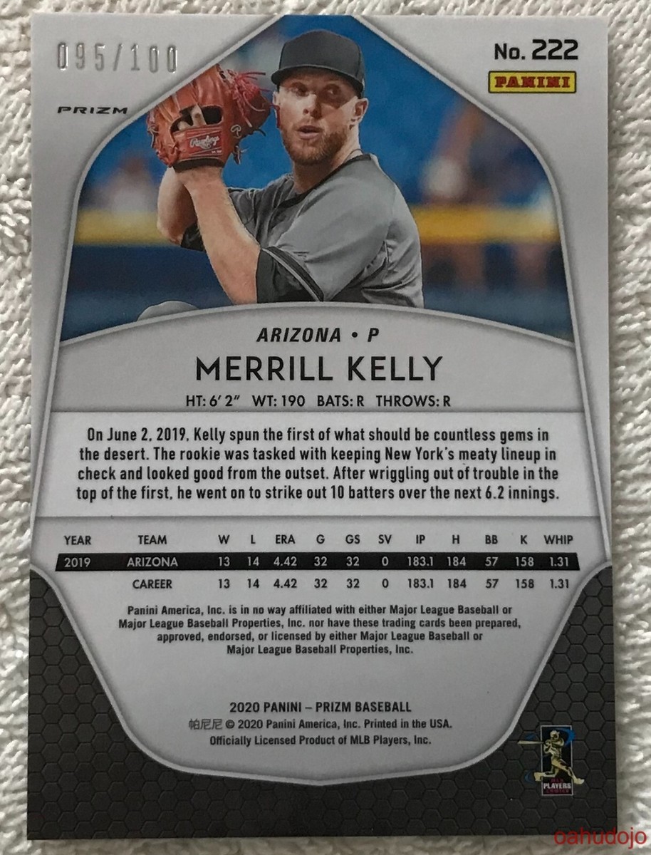2020 Panini Prizm MERRILL KELLY #222 Neon Orange 095/100 Arizona