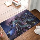 Saint Seiya Advanture Anime  Carpet Knights Of The Zodiac Black Bedroom Mat