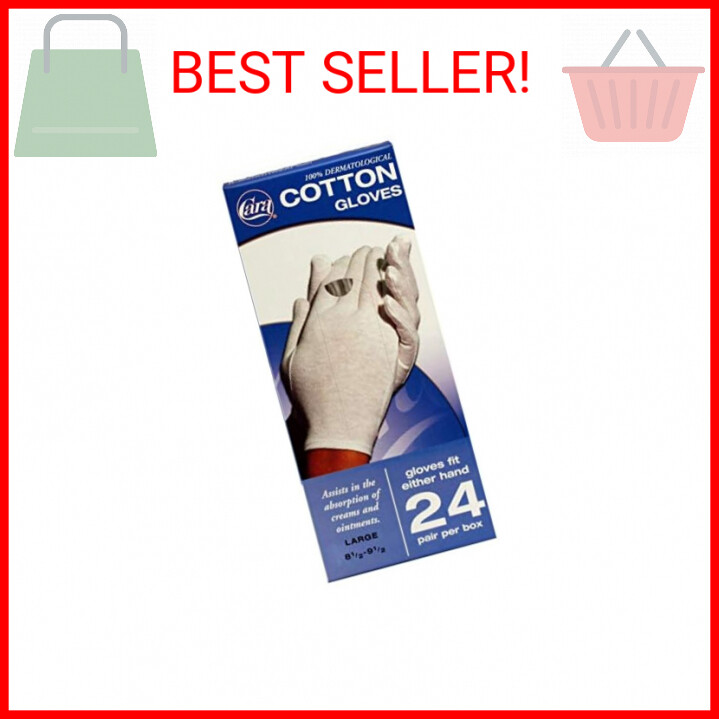 CARA Moisturizing Eczema Cotton Gloves, Extra Large, 24 Pairs eBay