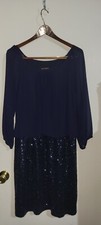 Scarlett Dress Evening Gown Cocktail Embellish size 10 Blue Womens