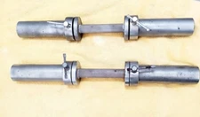 Cleaned Pair of Pre-owned Loadable Dumbbells W/ Four Collars~20" Long~9.5 Lbs