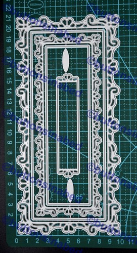 Large Nest Of 3 Decorative + 2 Rectangle Framed Metal Cutting Dies H4 - Picture 5 of 5