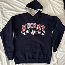 Vintage Disney Designs Mickey Mouse Hoodie 90s Large Adult Made in USA Pullover