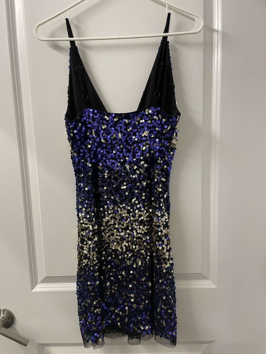 arden b gold sequin dress Arden B - Gold Sequin Mini Dress, Long Sleeve Womens Cocktail Dress, Open  Back