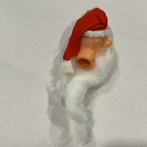 VTG Santa Claus Doll Rubber Plastic Head Long Beard Christmas Crafts Ornament - Picture 9 of 20