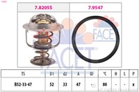 Facet Thermostat KüHlmittel 80°C FüR Toyota Yaris Aygo CitroëN C1 II Cuore VII