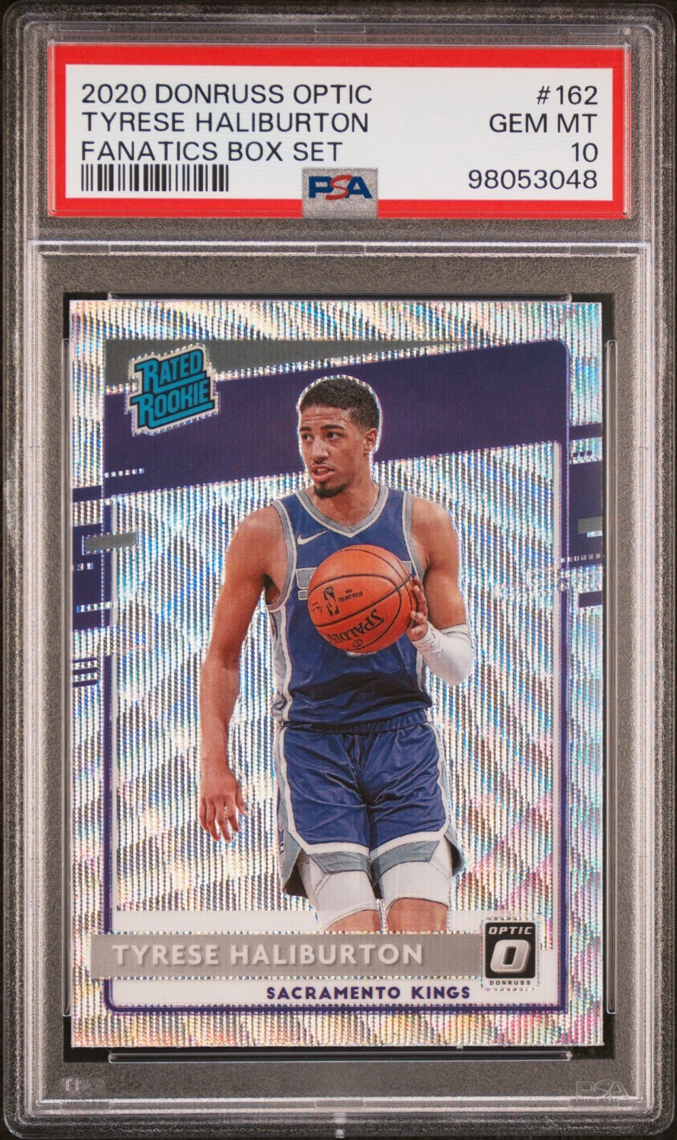 2020 Donruss Optic Fanatics Box Set Rated Rookie #162 Tyrese Haliburton PSA 10