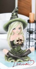Image of Original Nemesis Now Zelda Witch Figurine Skull Ornament 16.5 cm Gift Home Decor