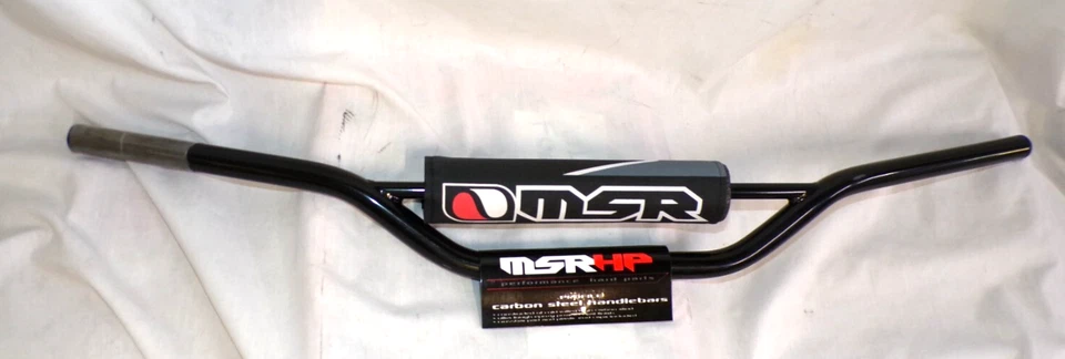 Manillar de motocross negro con recubrimiento en polvo de acero al carbono MSR CR-HI 7/8 110401 #1 Foto 3 de 4