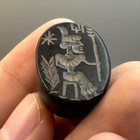 Véritable rare ancien empereur romain en taille-douce avec inscription timbre