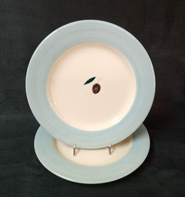 2 Poole Pottery FRESCA BLUE Salad Plates 7 5/8 Inches
