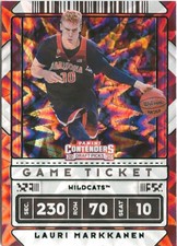 2020-21 Panini Contenders Lauri Markkanen #26 Game Ticket Green Explosion SP