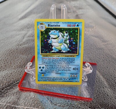 Pokémon TCG Blastoise Card 2/102 Base Set Unlimited Holo Rare LP