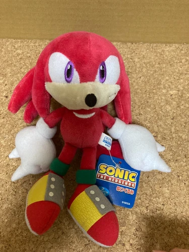 SEGA Knuckles the Echidna Plush Toy S 18cm Rare Sanei Japan with Paper Tags Used - product listing photo