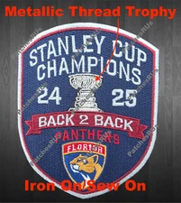 Florida Panthers Stanley Cup Champions Hockey Jersey Patch Repeat Champs 2025