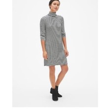 FINAL SALE-GAP Shirt Dress NEW Turtleneck Solid OR Striped Regular or Petite