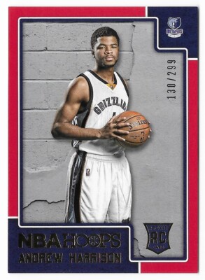 Andrew Harrison 2015-16 Panini NBA Hoops Red Rookie #279 /299 Numbered Parallel