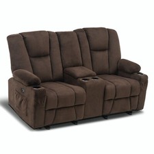 Mcombo Power Recliner Sofa Chair with Heat  Massage, USB for Living Room 6045