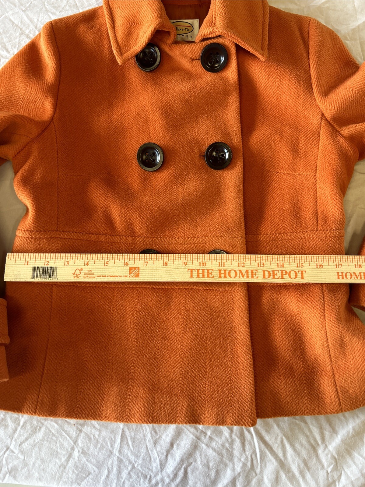 Talbots Orange Wool Basic Jacket Size 12 With Ove… - image 6