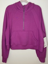 NWT Size XL/XXL LULULEMON SCUBA OVERSIZED 1/2 HALF ZIP HOODIE PPKT POW PINK TONE