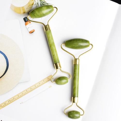 Natural Jade Stone Gua Sha Board Face Body Massager Roller Facial Scraper Beauty - Picture 27 of 40