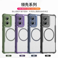 Luxury Shockproof Soft Rubber Magnetic Ring Case Cover For Motorola Edge (2024)