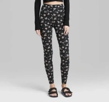 Woman s leggings Black Floral leggings black floral Leggings med