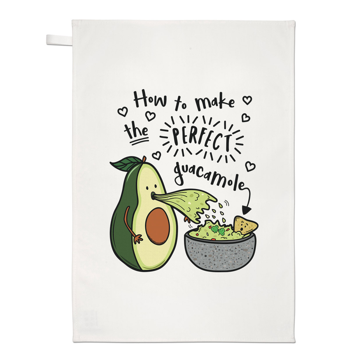 How To Make The Perfect Guacamole Tea Towel Dish Cloth - Funny Avocado Joke
