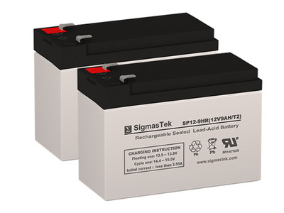 2-Pack SigmasTek Battery for CyberPower LX1500GU UPS Battery Replacement 12V 9Ah